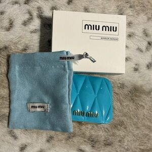 Miu Miu Blue mirror with bag and box
